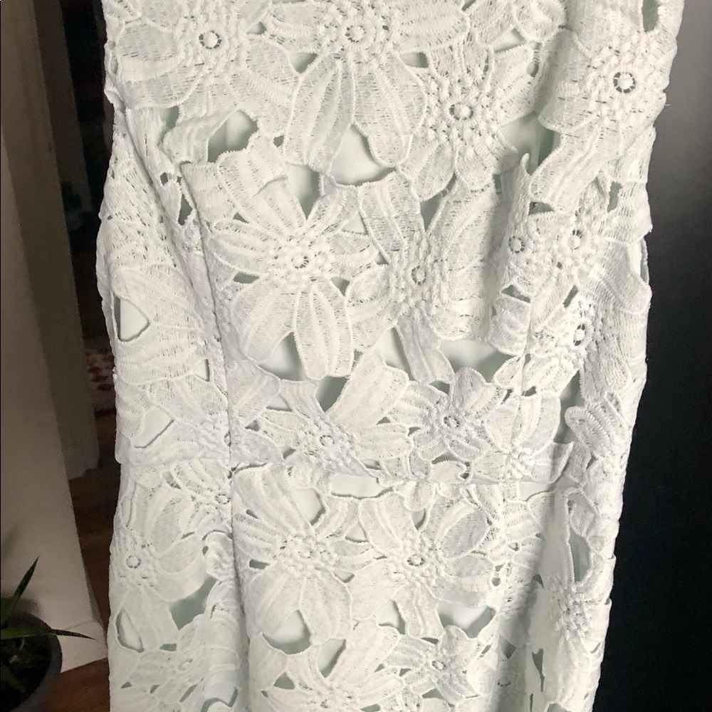 ASTR mint green, flower cutout dress.
